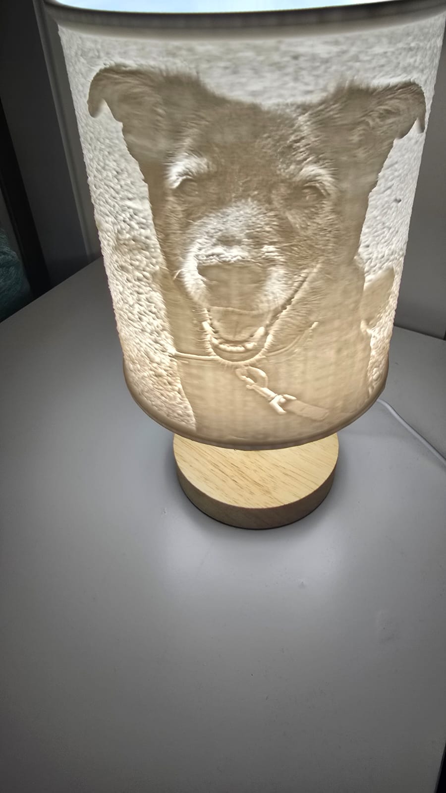 Lámpara de mesa litofanía